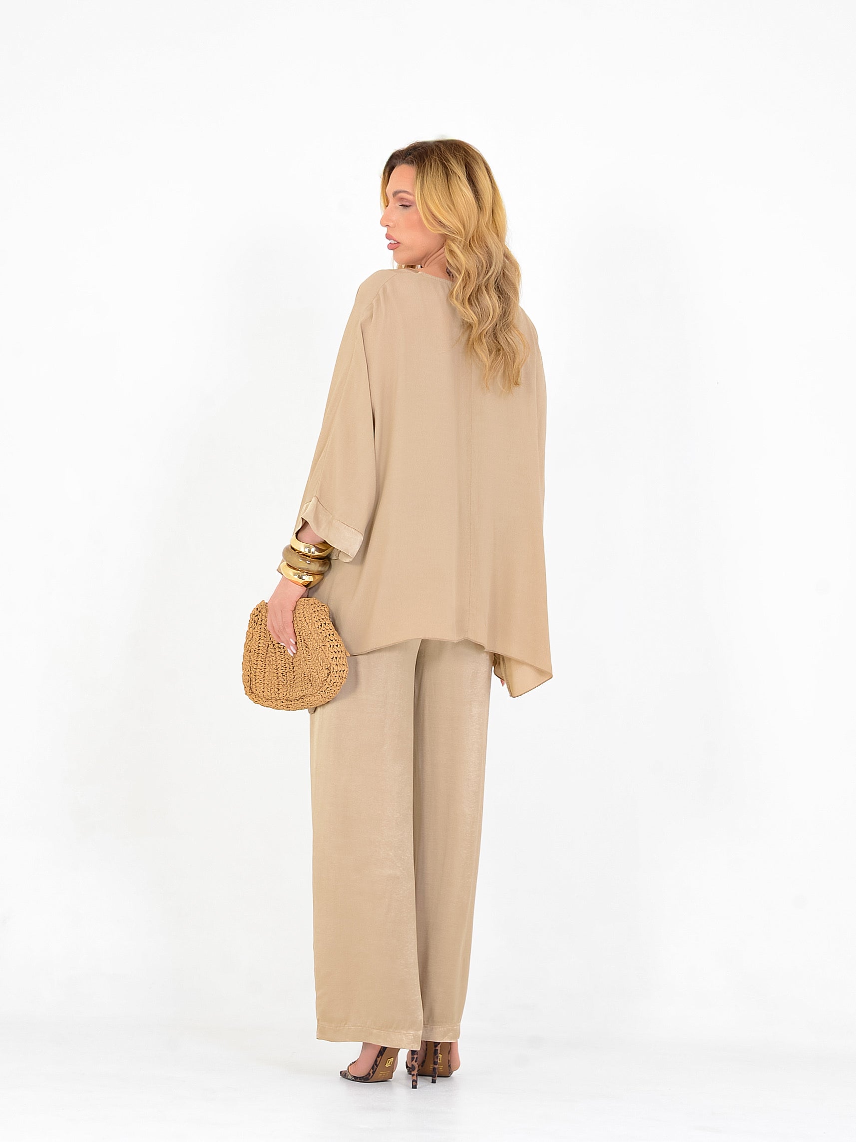 TRIJUNTO VISCOSA - CALÇA , CASAQUETO E REGATA DE ALCINHA