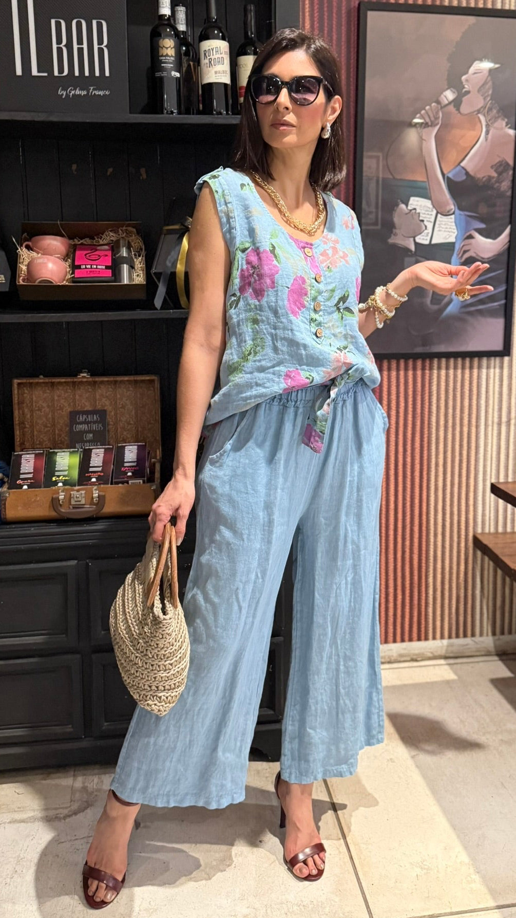 CONJUNTO BLU FIORITO