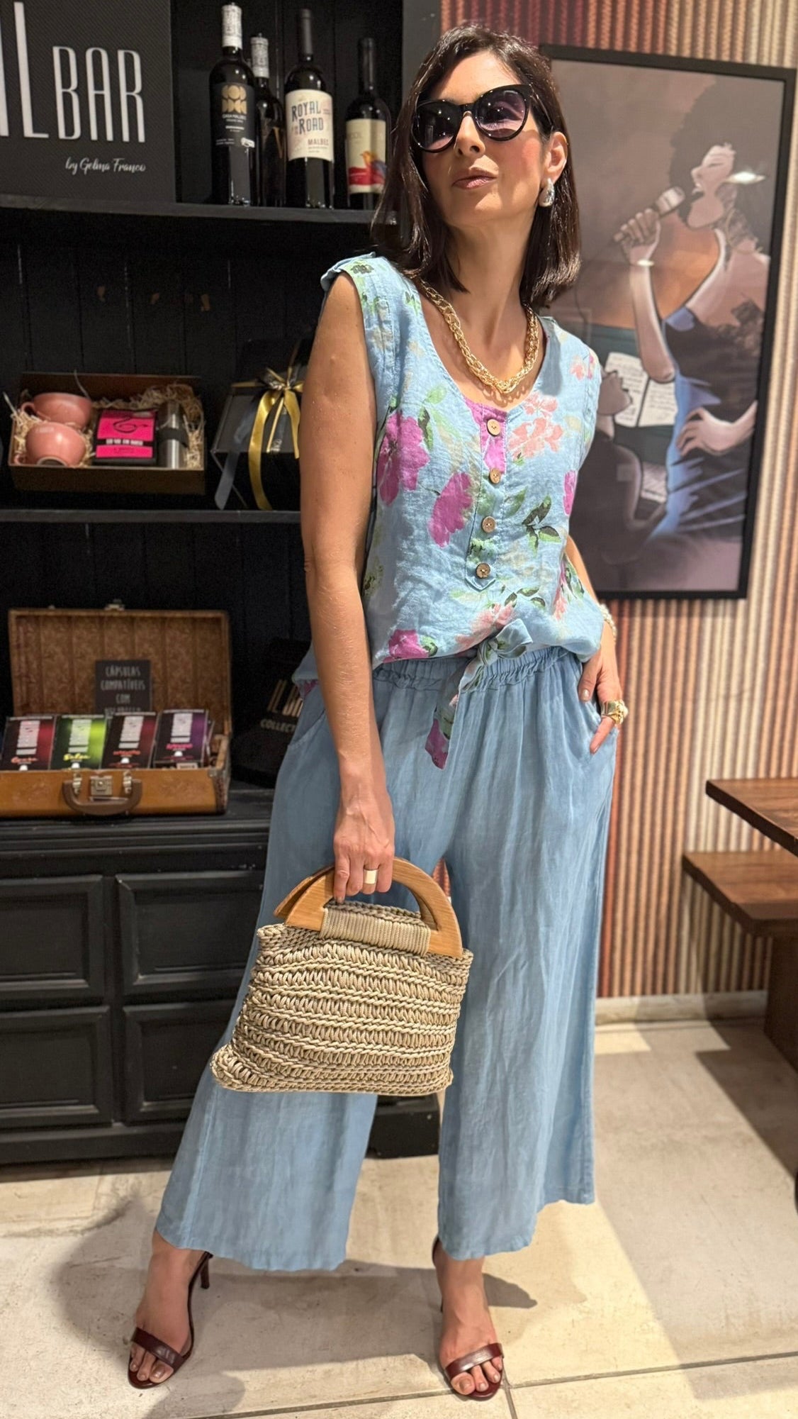 CONJUNTO BLU FIORITO