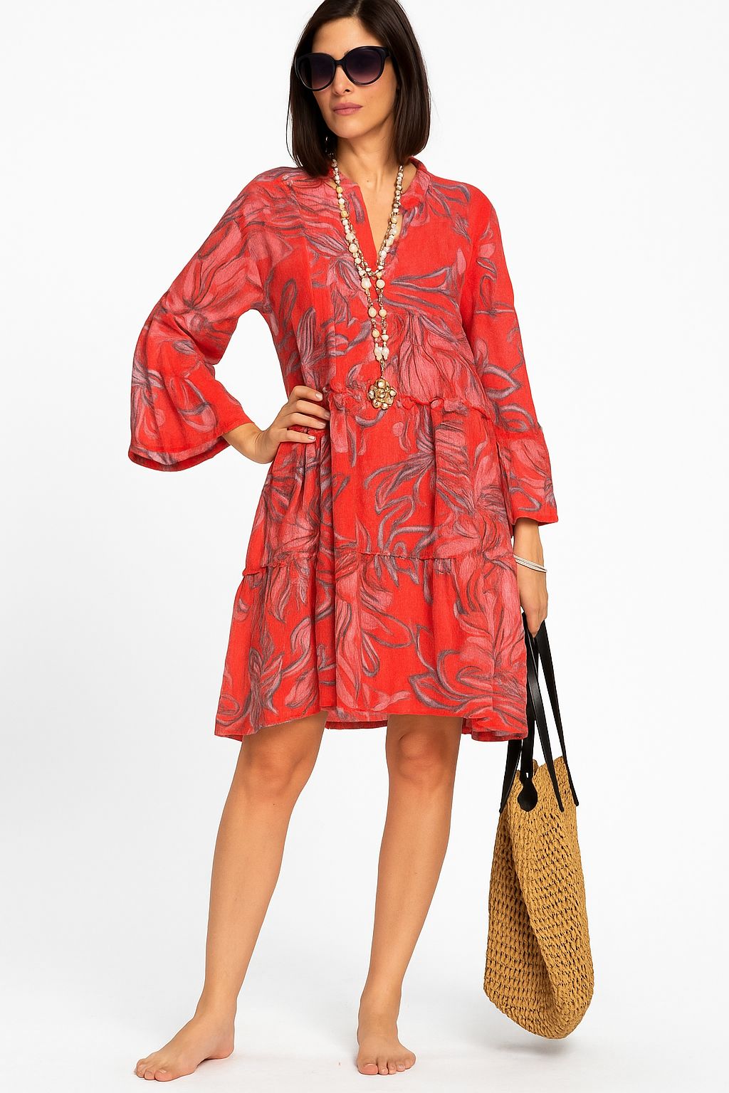 VESTIDO FOGLIAME ARANCIA