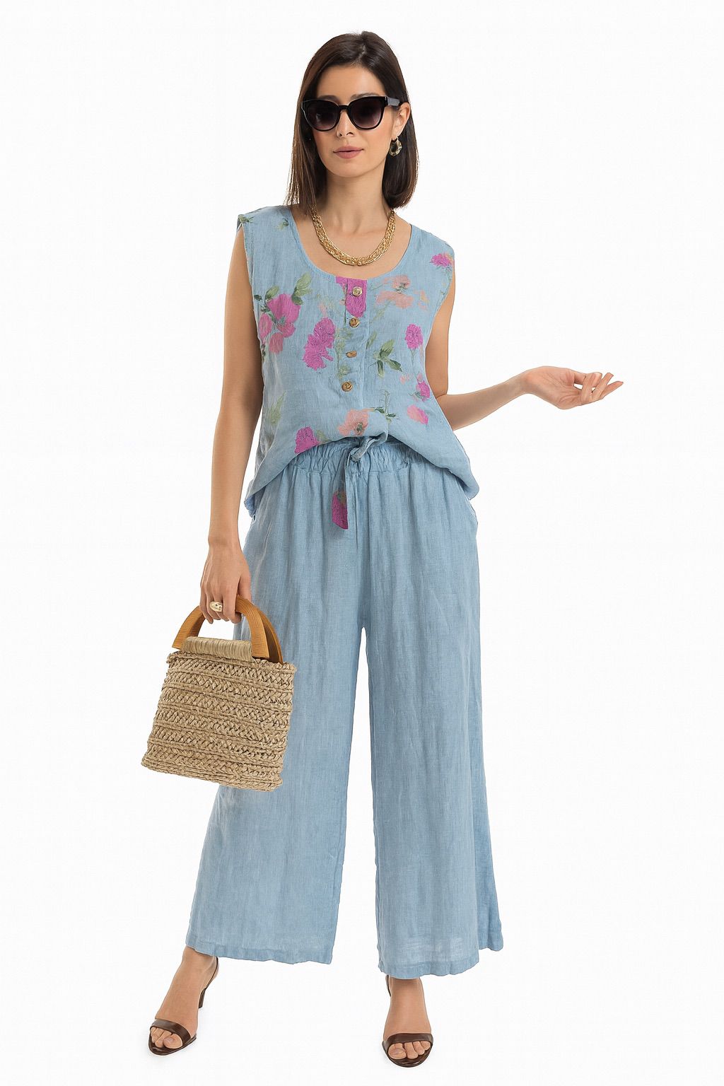 CONJUNTO BLU FIORITO