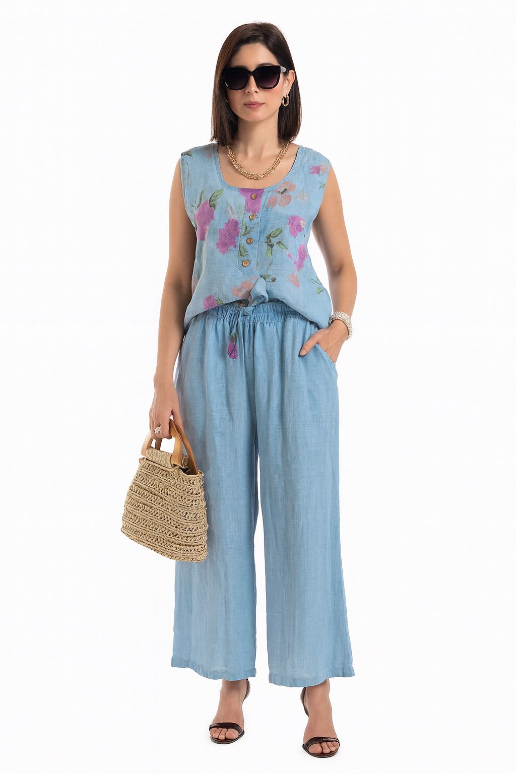 CONJUNTO BLU FIORITO