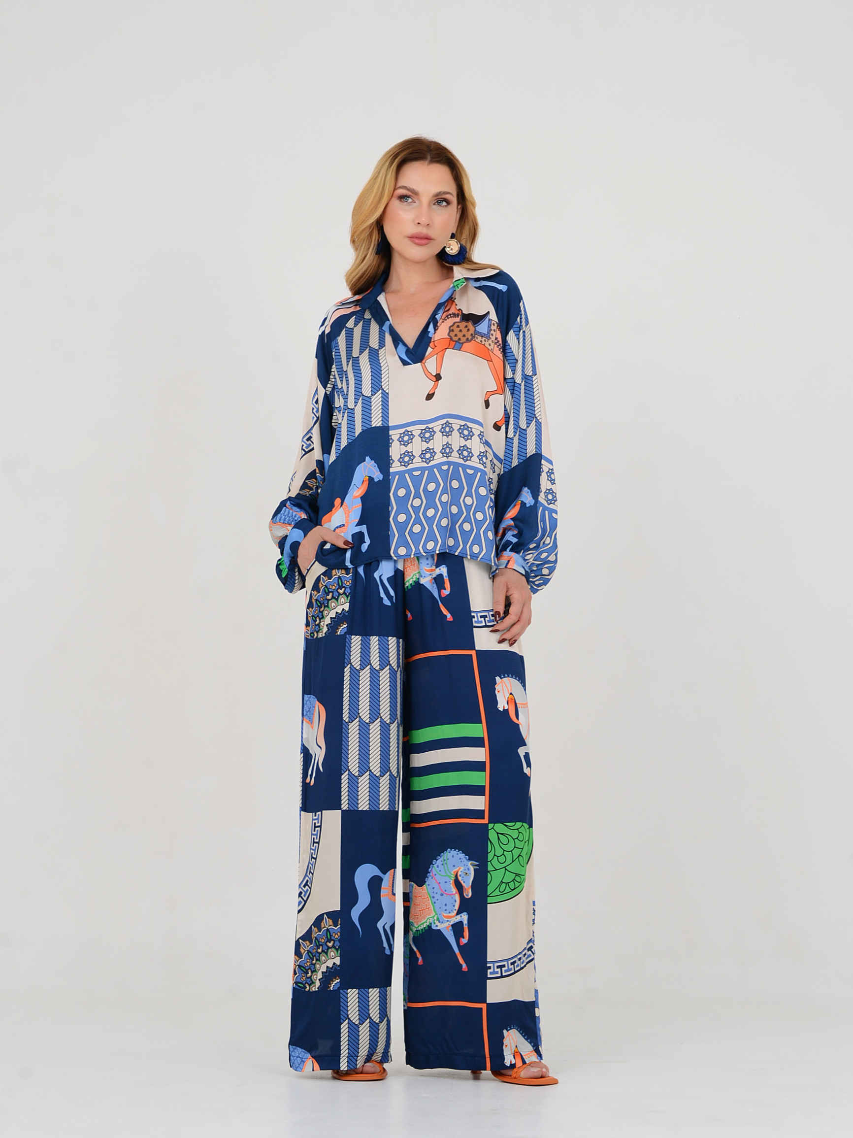 Look completo com o Conjunto Blue, elegância e conforto em harmonia.